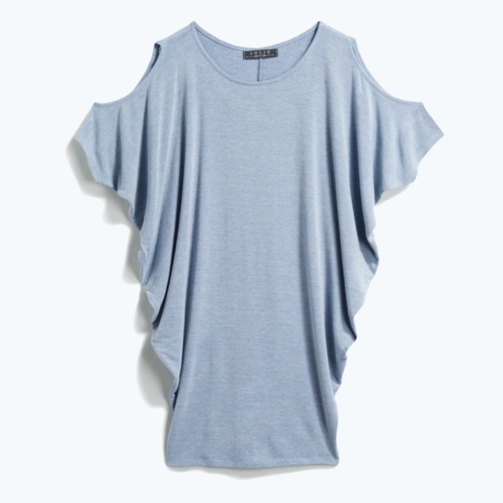 Jolie | Wakulla Cold Sholder Dolman Knit Top | XS | Light Blue